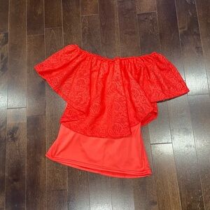 y2k off the Shoulder Bright summer top